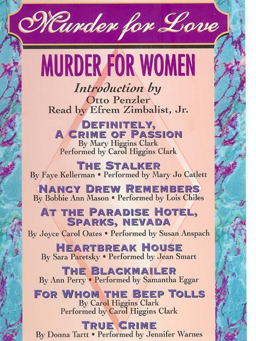 Title details for Murder for Love, Murder for Women by Otto Penzler - Wait list